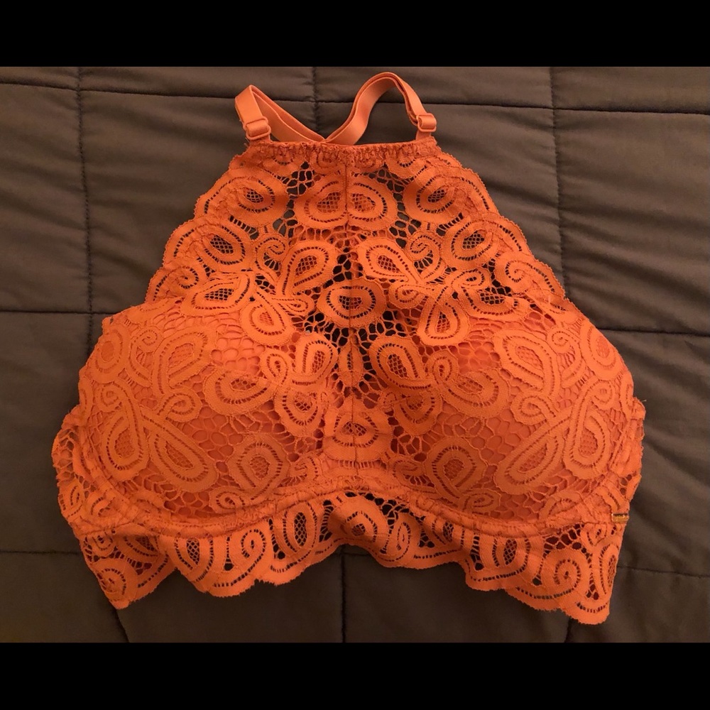 Victoria’s Secret Pink lace bralette halter top